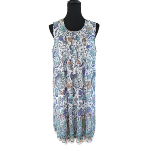 DR2 Dress Sleeveless Paisley Shift Size Medium EUC - Picture 1 of 11